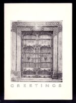 Kuwait Greetings card Carved door Old town of Kuwait 1960s
