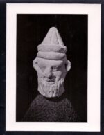 Kuwait Postcard Babylonian Head of King -Kuwait Museums 1950S