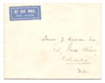 1933 ,Kuwait airmail Cover to Calcutta India King GV airmail stamps - Image 2