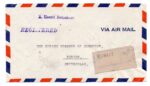 1946 Kuwait registered airmail cover to Switzerland - Image 2
