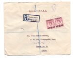 1958,Registered Airmail Cover Ahmadi Kuwait to India
