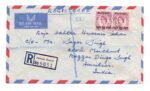 1958 Mr.Akhtar Hussain Khan Registered Airmail Ahmadi Kuwait to India