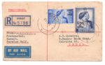 A Registered Airmail cover From Kuwait To India 1949
