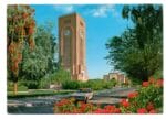 Kuwait Postcard of clock tower secondary school Shuwaikh to India 1974